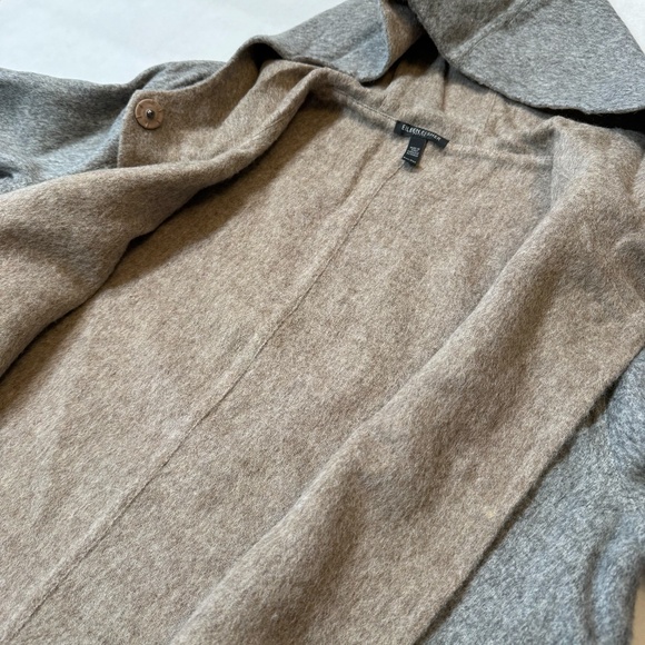 Eileen Fisher | Hooded Double Face Alpaca Blend Coat Medium Petite - Picture 8 of 11